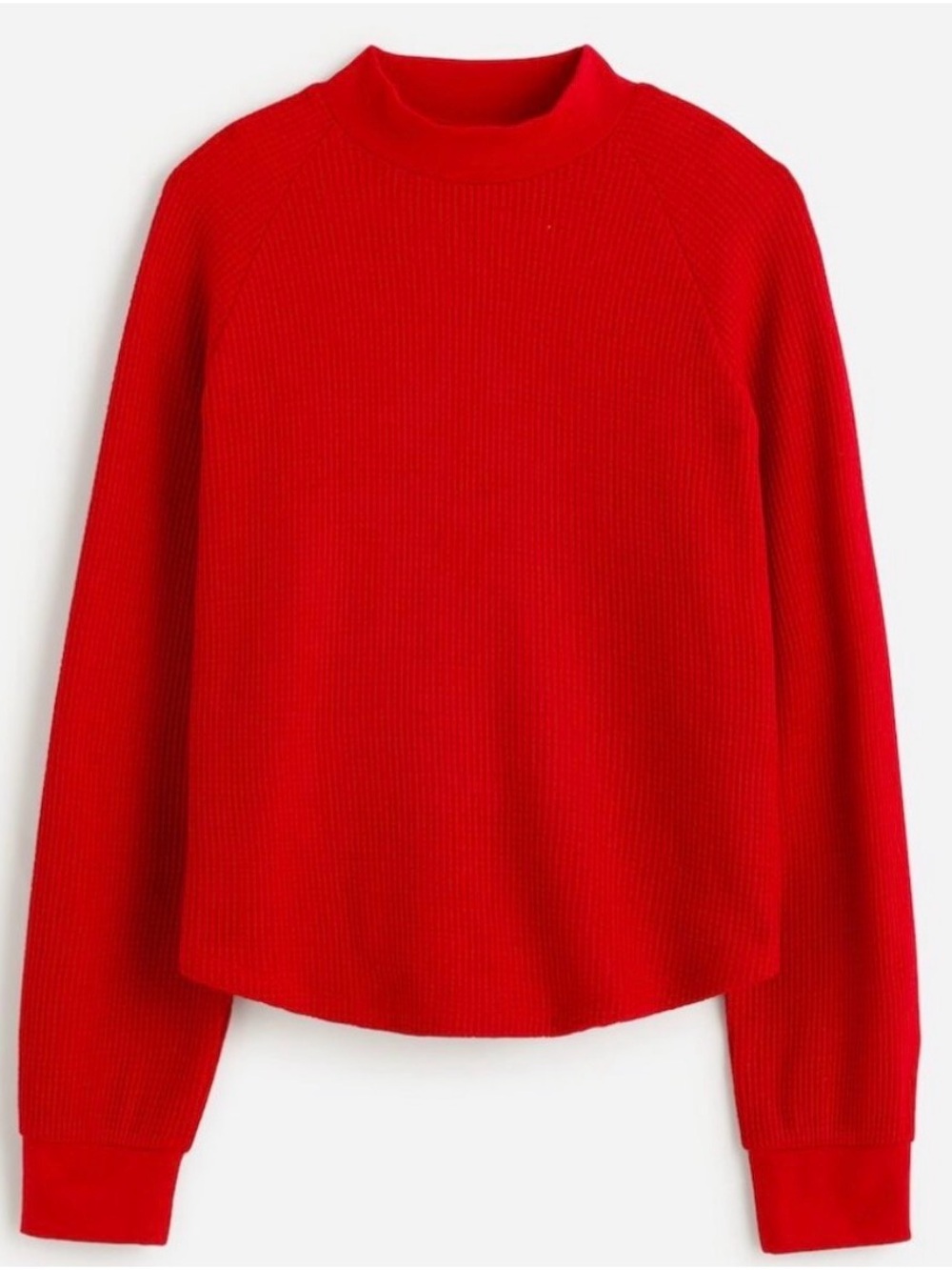 Madewell NWT Mock Neck Waffle Knit Long Sleeve Tee XXS